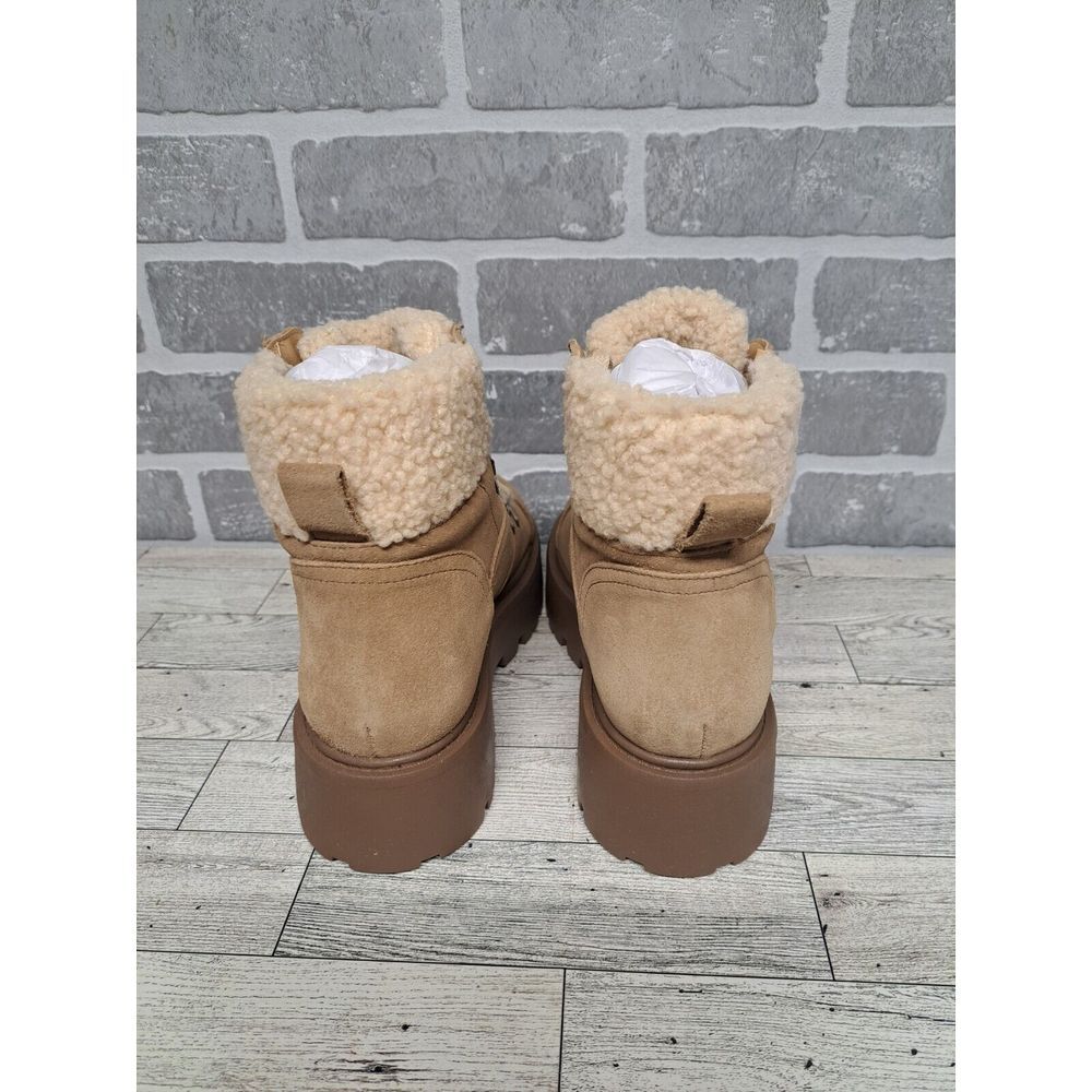 Steve Madden Reyen Suede Faux Fur Shearling Cold Weather Lug Sole Platforms Boot - Picture 5 of 16